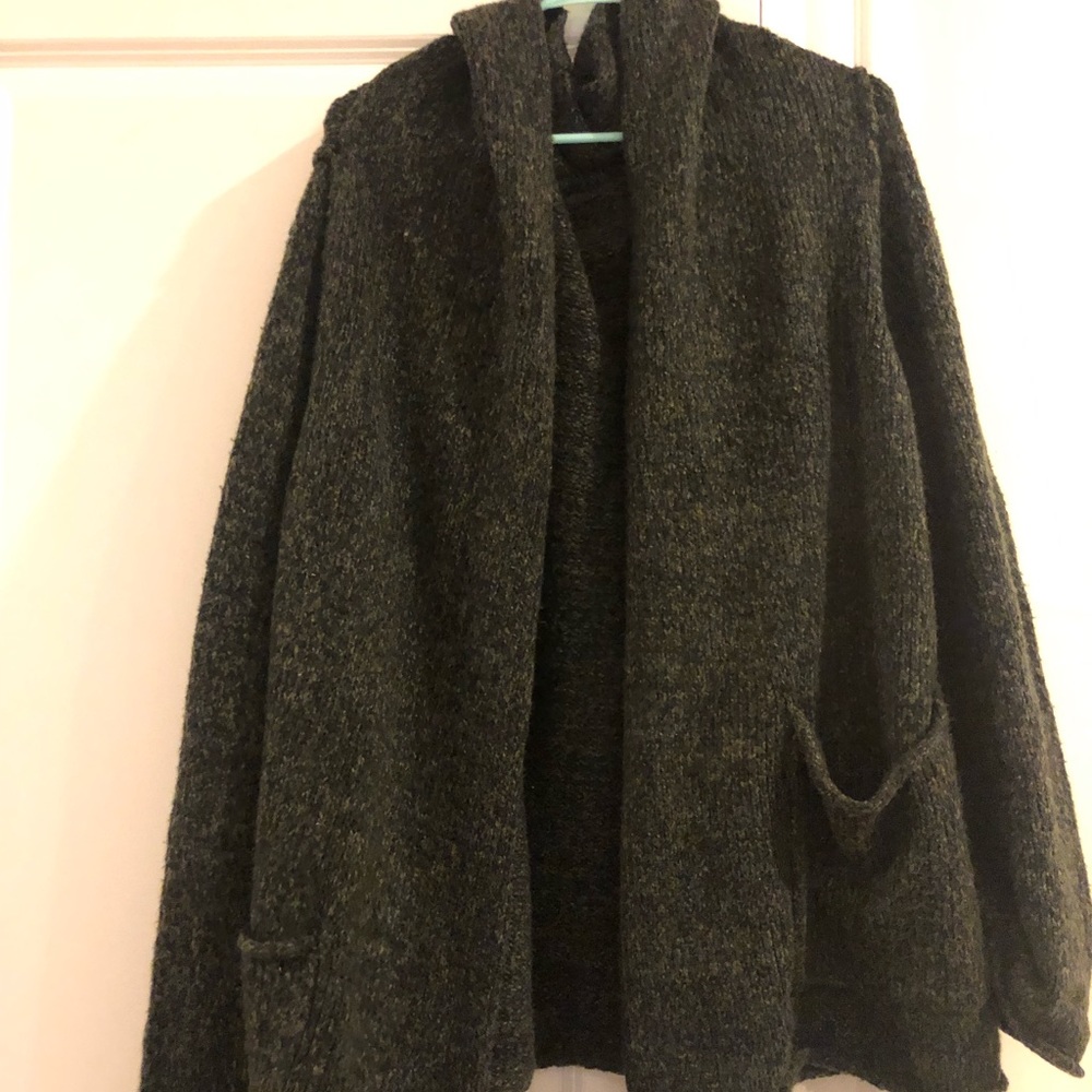 NWT Anthropologie Green Cardigan w Pockets